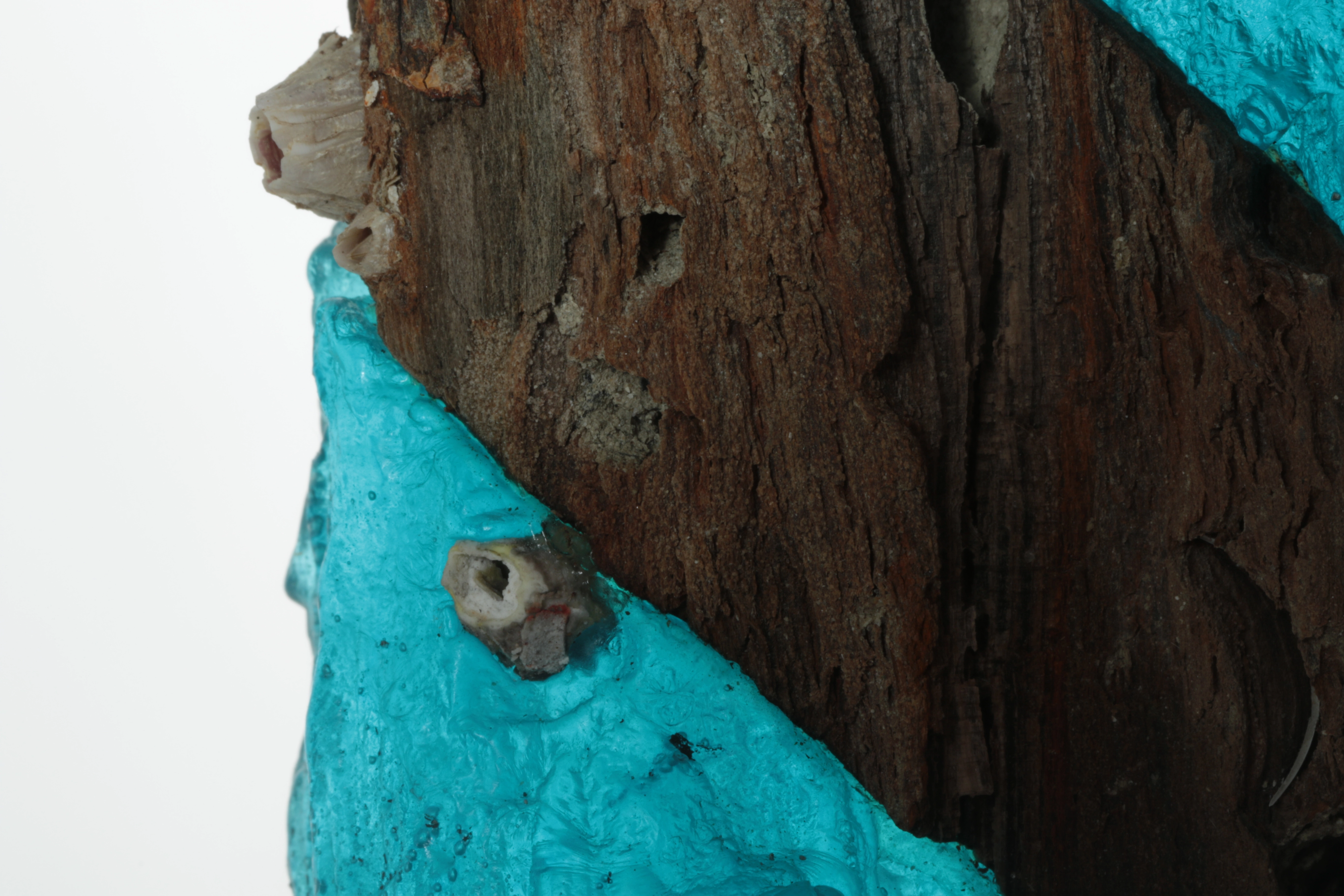 Œuvre de Théo Lukas associant bois et verre
